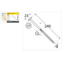 DMX 320826 - CT 08260 Wkręt ciesielski 8x260 - (50/op)